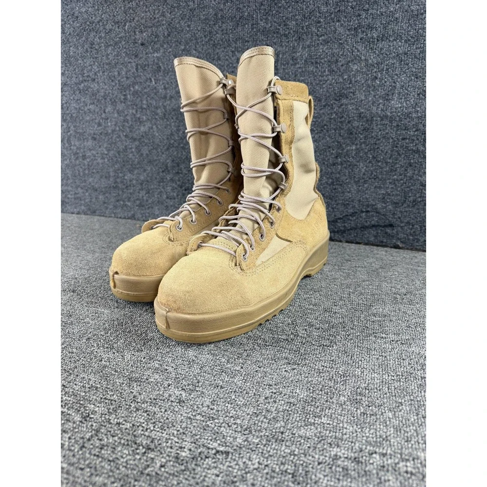 Belleville 330 DES ST Boots Mens 8.5 Beige Brown Suede Combat Work Vibram